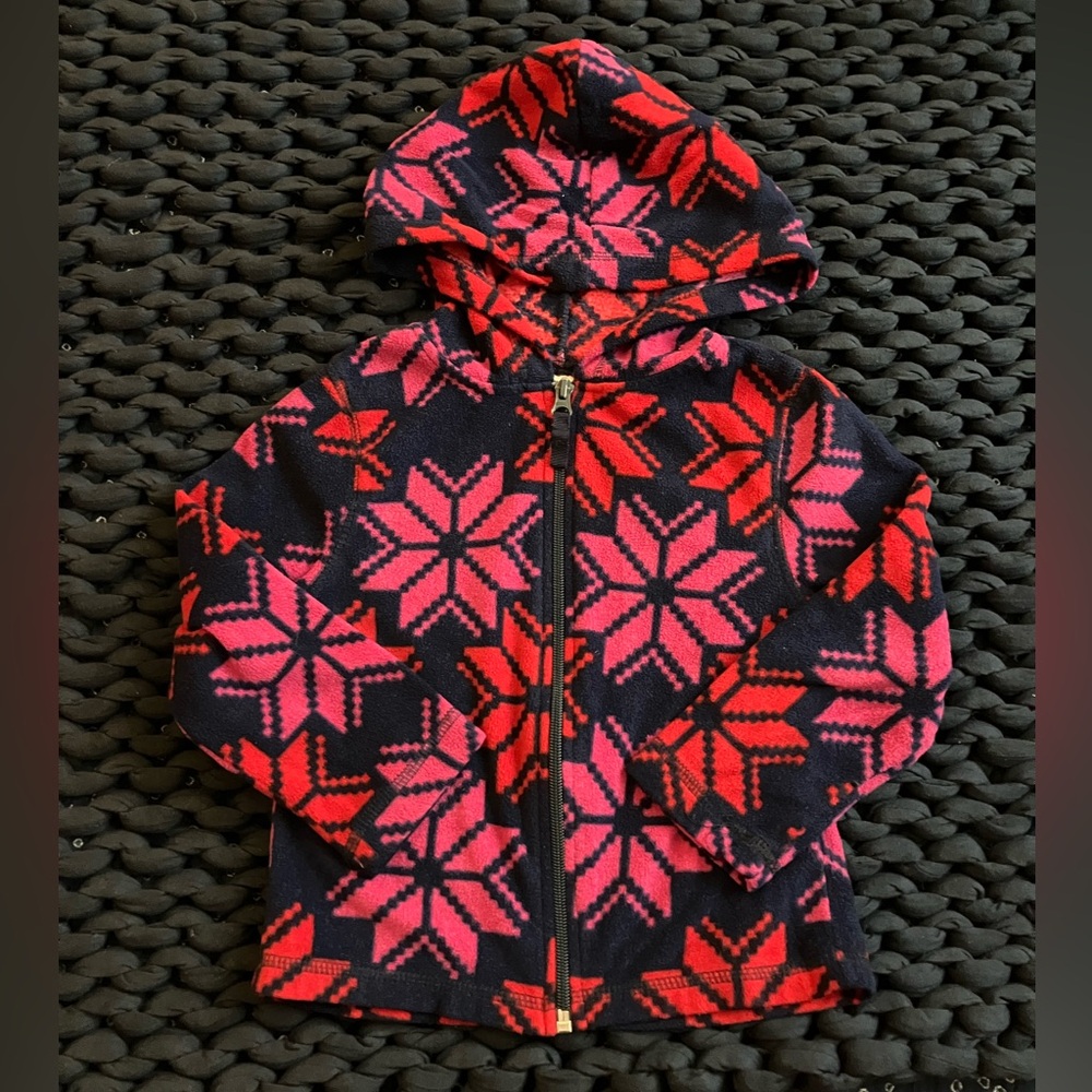 Kids Lightweight, Fleece Long Sleeve Jacket, Size 4